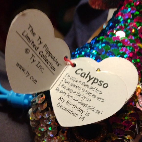 Ty Flippables Clip on Calypso the Narwhal - Picture 7 of 10